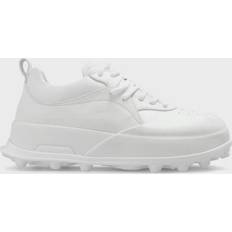Jil Sander Lædersneakers Med Logo - Hvid