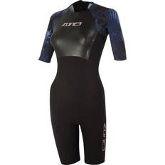 Silikone Våddragter Zone3 Tropical Palm Til Kvinder Back Zip Shorty Swimskin Ss21wwtc101