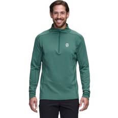 Dæhlie Herren Bekleidung Dæhlie Herren Half Zip Grid Longsleeve gruen