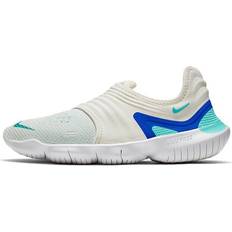 Nike Free Run Flyknit 3.0 Blue/White, Female, Sko, Løbesko, Løb, Hvid