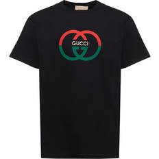 Gucci T-shirts Gucci Logo-Print Cotton Jersey T-Shirt - Black