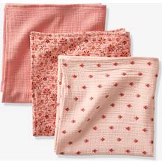 Pack of 3 Muslin Squares Pink