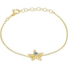 Métal Bracelets Radiant Starfish-Kollektion Gold Armband für Damen, aus Silber, Karat vergoldet, mit Meeresmotiv, elegantes und raffiniertes Design. Einheitsgröße, Silber, Kein Edelstein