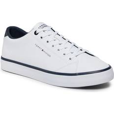 Tommy Hilfiger Herren Vulcanized Sneaker Schuhe, Weiß White