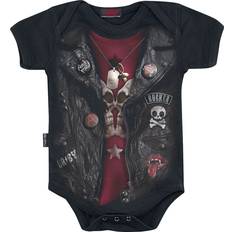 Noir Bodys Spiral Baby Biker Body black