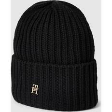 Cachemire Bonnets Tommy Hilfiger Bonnets à Pompon - Noir