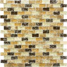 Mosaik Glas og Naturstenbeige og Brun 30 x 28.5 cm