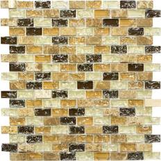 Mosaik-Netzwerk Mosaik Glas og Naturstenbeige og Brun 30 x 28.5 cm
