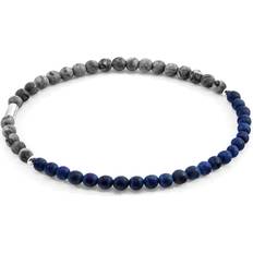 Alexander Silver and Stone SKINNY Bracelet Blue 23cm