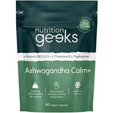 Nutrition Geeks Ashwagandha 2400mg Enhanced with Amino Acids & Vitamin B6/12 for Sleep