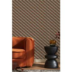 Wallpapers Sublime Vintage Geometrics Brown Wallpaper