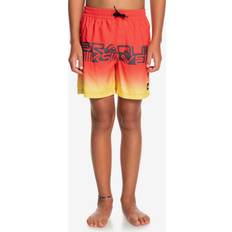 Silbrig Bademode Quiksilver Word Block Kids Swimsuit Orange