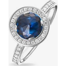 Blau - Silber Ringe Thomas Sabo TR1971-050-32-54 Ring Silber syn. Korund Zirkoni