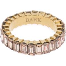 Beige Sormukset Dark Baguette Crystal Ring Champagne