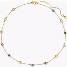 Mujer Conjuntos de joyas Kate Spade new york Set In Stone Multicolor Cubic Zirconia Station Necklace in Gold Tone, 16-19