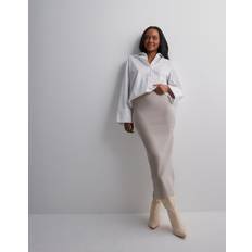 Gråa - Korta kjolar Object Kjol objReynard HW Knit Skirt Set - Silver Gray