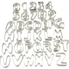 Set of 36 Cutters Biscuit Moulds Steel Silver