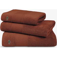 Multicoloured Bath Towels Lacoste Pleated Details Cotton Bath Towel Multicolour