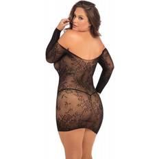 René Rofé Open Season Off-Shoulder Mini Dress Black