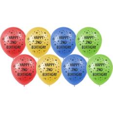 Latex Balloons Pack of 8 Colourful Birthday Latex Balloons 2nd