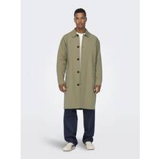Grøn - Trenchcoats Frakker Only & Sons Lang Trenchcoat