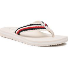 Schnürung - Weiß Pantoffeln & Hausschuhe Tommy Hilfiger ESSENTIAL COMFORT SANDAL Blanc Blanc