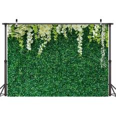 Photo Backgrounds Tianfu Greenery Backdrop with Flowers Green Leaf White Flower Photo Backdrops Bridal Shower Backdrop for Wedding Backdrops Reception Ceremony Birthday