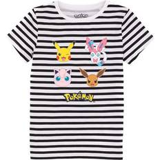 Pokémon Abbigliamento per bambini Pokémon Maglietta a righe per ragazze - Nero/Bianco/Multicolore