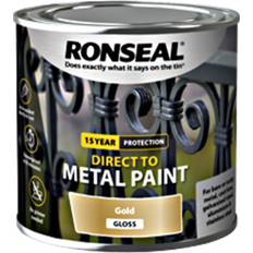 Gold Paint Ronseal Direct To Gloss Metal Paint Gold