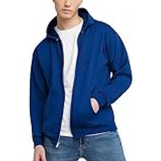 Hanes Mens Full-Zip Eco-Smart Hoodie, Deep Royal