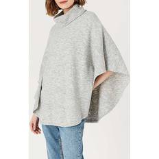 Acrylic Capes & Ponchos Accessorize Cosy Knit Poncho Grey One