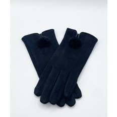 SVNX Sleek Black Gloves With Pom Pom One