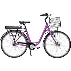 Premium E-Bellevue dame elcykel 7 gear 28" 10AH 2024 lilla