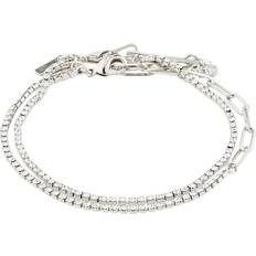 Pilgrim Armband Pilgrim Rowan Crystal Bracelet, 2in-1, Silver-plated Dam Kedjearmband Utan Hänge one