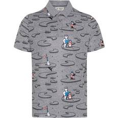 Golf - Grey Clothing An Original Penguin All Over Polar Pete Print Halbarm Polo grau