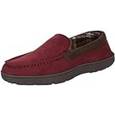 Hanes Men's Moccasin Slipper House Shoe with Indoor Outdoor Memory Foam Sole Fresh IQ Odor Protection