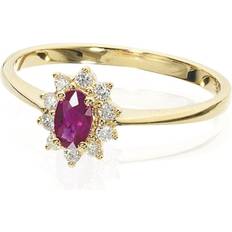 Guld - Pink Ringe Scrouples Diana ring roset 0,11 H-W/SI-rubin kt