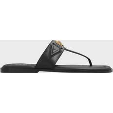 Versace Schuhe Versace Zehensandalen Medusa aus Leder Schwarz