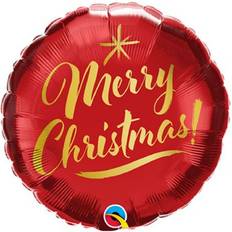 Balloons Qualatex Christmas Foil Balloon Red/Multicolour/Gold