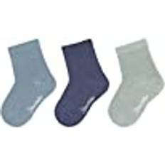 Unisex barnstrumpor 3-pack enfärgade bambustrumpor, ljusblå normala, Ljusblå