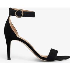 L.K. Bennett Ivy Suede Heeled Sandals, Black