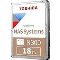 Toshiba N300 HDWG51JXZSTA 18 TB NAS 8,9 cm 3,5 Zoll interne Festplatte – CMR SATA 6 Gb/s 7200 U/min 512 MB Cache