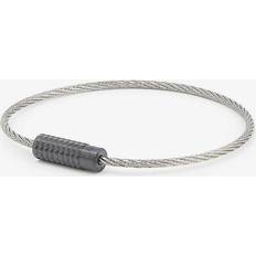 Le Gramme 7g Pyramid Brushed-ceramic Cable Bracelet Mens Black Silver