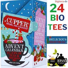 Adventskalender Cupper Bio Tee Adventskalender 2023, Weihnachtskalender mit 24 Teebeuteln, Geschenk zu Weihnachten