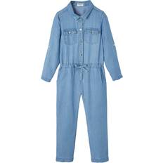 Lyocell Jumpsuits Vertbaudet Luftiger Mädchen Jumpsuit Oeko-Tex blau