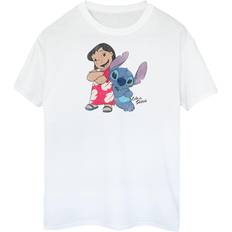 Lilo & Stitch Girls Classic Cotton T-Shirt White/Pink/Black