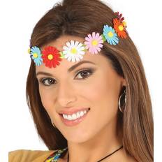 Hippie Accesorios Horror-Shop Buntes Hippie Blumen Haarband