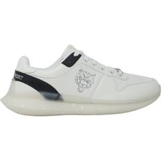 Sport Branded Silver Tiger Logo White Sneakers