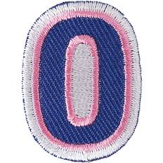 Aufnähern & Bügelflicken Rico Design Patch Buchstabe zum Aufbügeln 3,2cm O orange