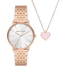 Armani Exchange Femme Montres-bracelets Armani Exchange Set de AX7145SET Or Rose